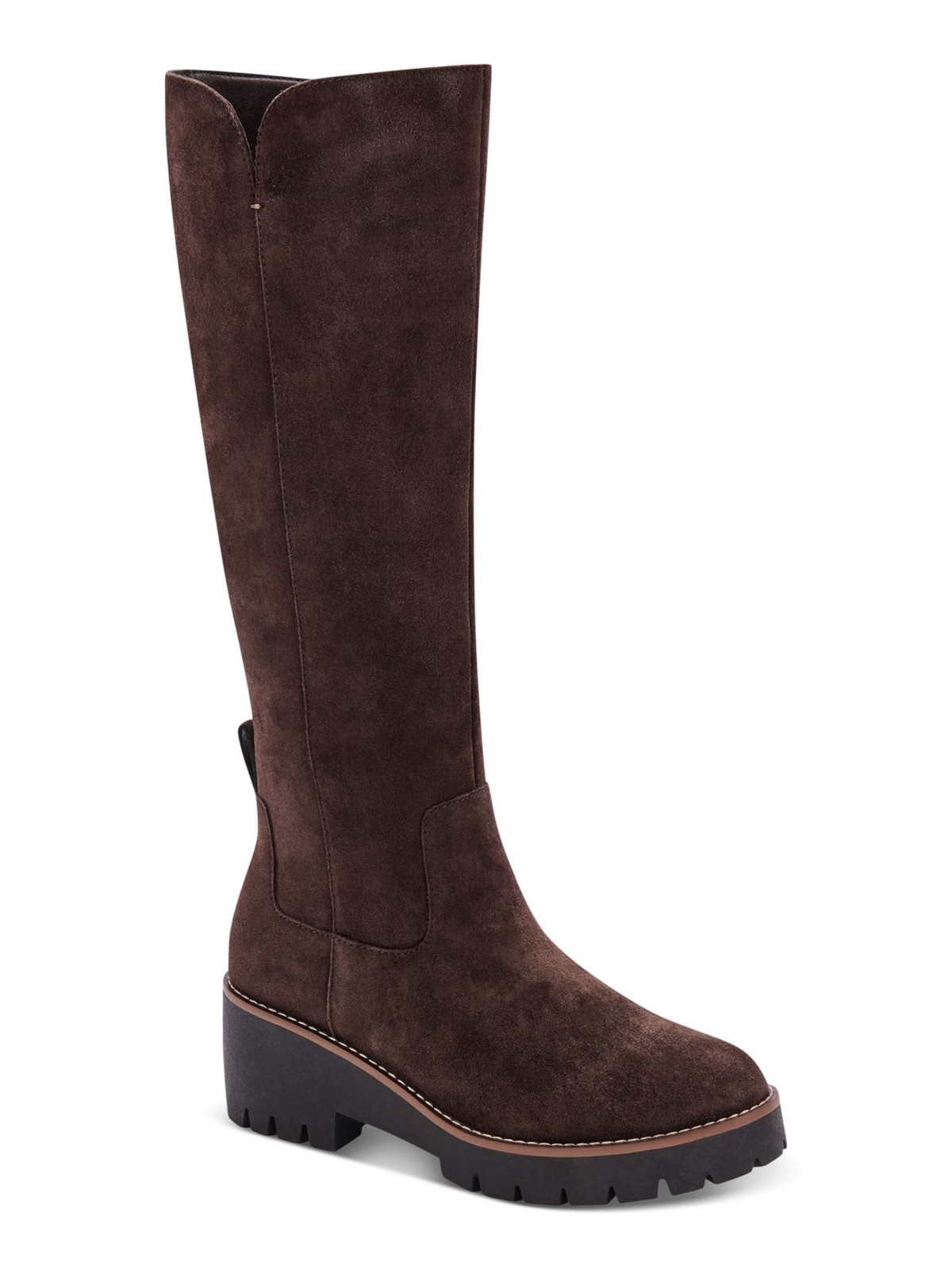 AQUA COLLEGE Womens Brown Waterproof Dash Round Toe Block Heel Riding Boot 10 M 13490₽