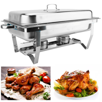 Edelstahl Speisewärmer 7L Chafing Dish Wärmebehälter Buffet Catering Party YAZ
