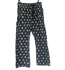Playboy Bunny All-Over Print Lounge Pants Black White Sleep Pajamas Size M