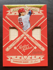 2019 Leather & Lumber Harrison Bader Dual Bat Relic 168/299 #LLD-HB Cardinals