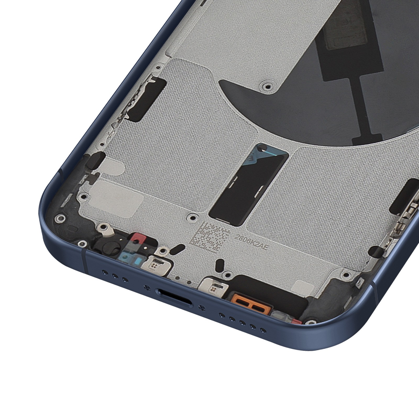 Châssis et cache batterie iPhone 15 Pro bleu avec module - 3