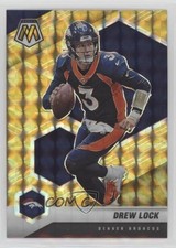 2021 Panini Mosaic Reactive Yellow Mosaic Prizm Drew Lock #66 0xd9
