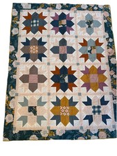 Lap Wall Star Quilty Love Compass Star quilt Handmade Signed New Cottagecore