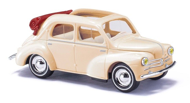 Busch 46575 - 1/87 / H0 Renault 4CV Convertible Limousine Beige NEW FORM - New
