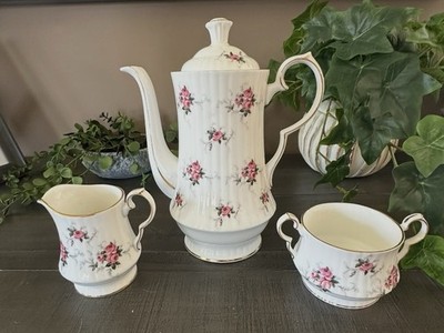 Vintage Hammersley Princess House Windsor Rose Tea Coffee Pot Sugar Creamer