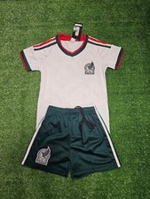 MEXICO Soccer Kids And adult Jersey and Shorts WHITE