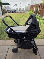 Nuna IVVI Savi Complete Pushchair + Carrycot + Seat + Adaptors Black Super