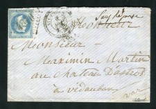Rare lettre de Six Fours pour Vidauban ( Var 1868 ) - Cachet GC 4810