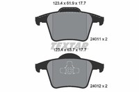 Textar Bremsbelagsatz Scheibenbremse 2401101 FüR Volvo XC90 275 1 VAN AWD