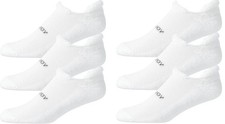 RARE 6 SIX PAIRS OF NEW FootJoy Mens ComfortSof ROLL TOP Golf Socks, ALL WHITE