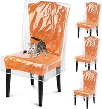 Dining Chair Covers Waterproof Chair Covers 4 Pack Clear Plastic Seat Chair