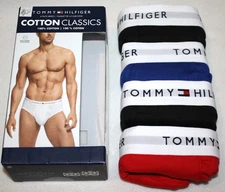 4 Tommy Hilfiger Briefs Cotton Pack Men's Red Black M L XL Underwear Classic Fit