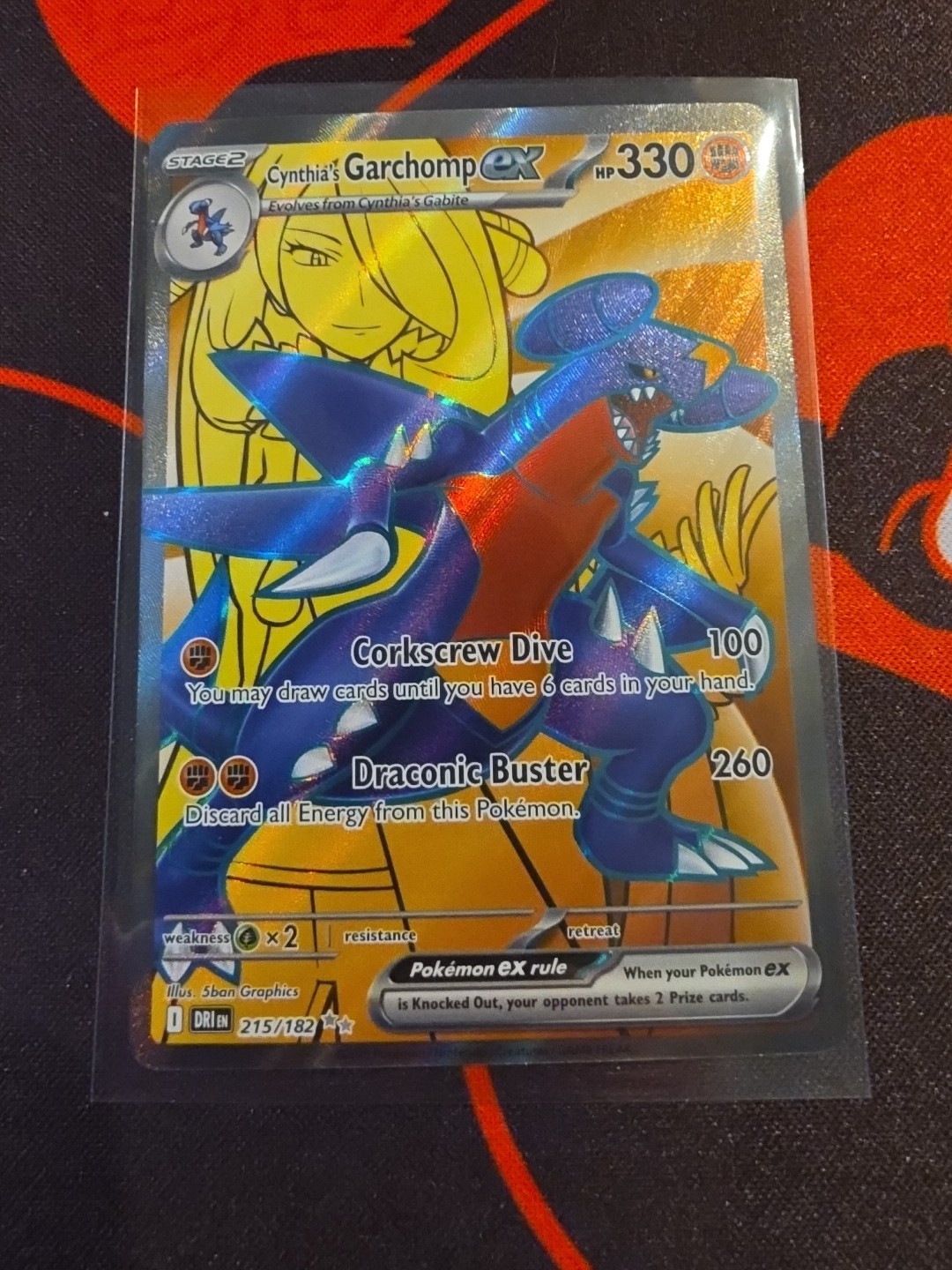 Pokémon Cynthia's Garchomp ex Destined Rivals 215/182