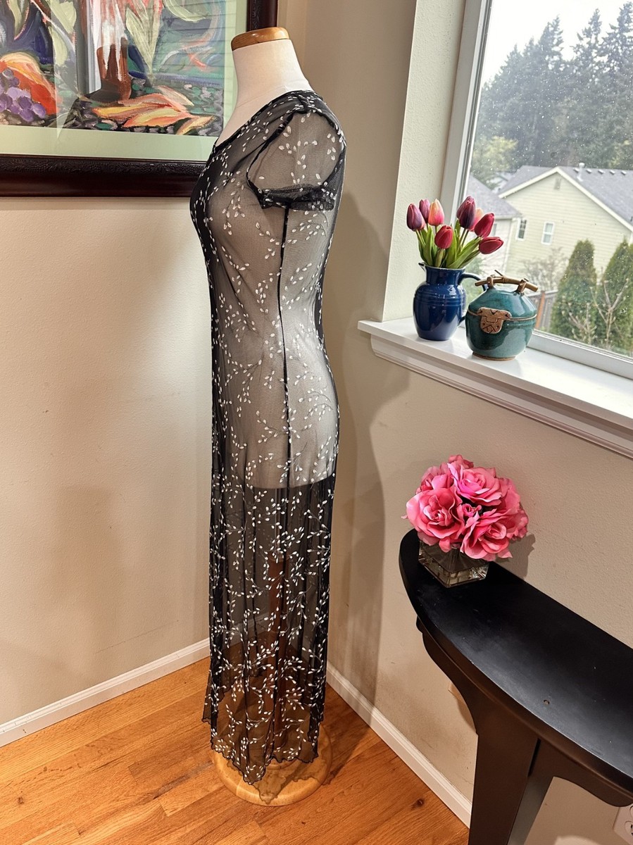 Transparent Net Dress by Byer Too! Sheer See Through Black Mesh