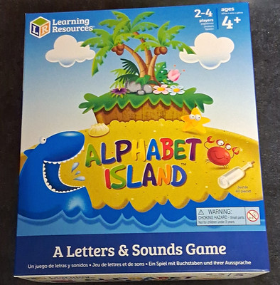 Learning Resources Alphabet Island Letters & Sounds Game 2 Levels Ages 4+ 2-4p