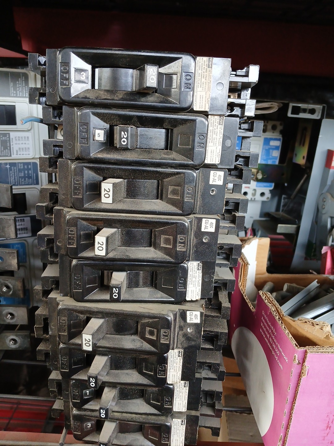 FPE American 20 Amp Single Pole Type NEF-SWD Circuit Breaker 10pc Lot...