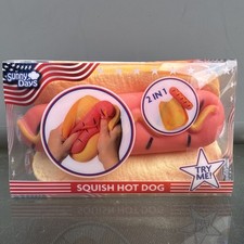 Squishy Hot Dog Squeezy Fidget Toy Sunny Days 2-in-1 Hotdog Stress Relief NEW