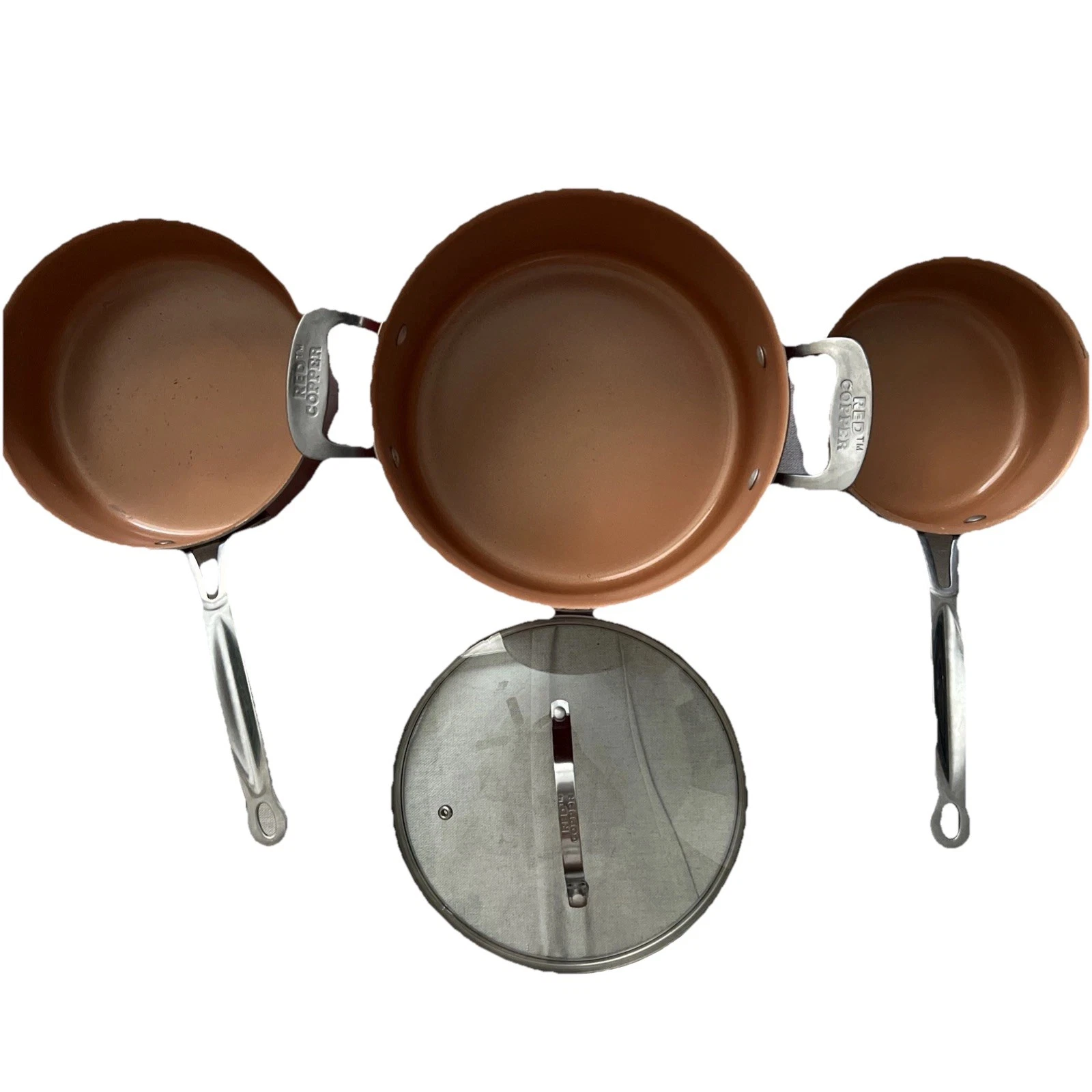 3 Piece Cookware Set Nonstick Pots and Pans Home Kitchen Cooking Non Stick, Red
Opens in a new windo