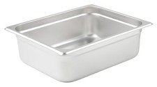 Winco 4-Inch Anti-Jamming Steam Pan, Half, 24-Gauge