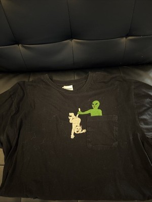 RIPNDIP Men s Alien Pocket T Shirt Black Size Large Lord Nermal