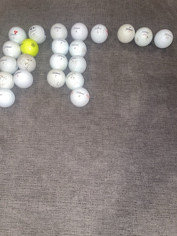 Lot of 22 Titleist Golf Balls Pro V1 Pro V1x NXT Tour TruFeel DT Solo Mixed Used