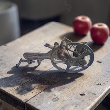 Antique Apple Peeler Corer Cast Iron Reading PA Pat 1875 Hand Crank Works Great
