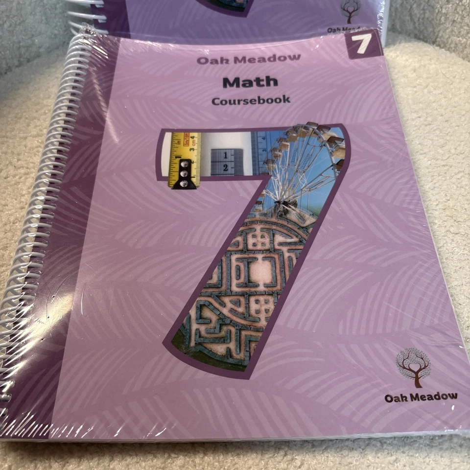 Oak Meadow 7th Grade Math Package Coursebook & Workbook New 2019 - Image 2 of 4