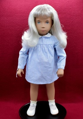 Vintage 16'' Sasha Doll 107 Gingham Dress,Blonde Blue Eyes,W/Tag,No Box,England.