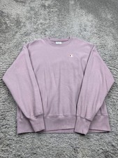 Champion Reverse Weave Sweatshirt Men Large Blank Purple Fleece Crewneck Vtg 90s