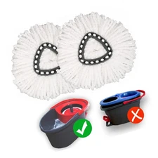 2 Pack Mop Replace Head Compatible with Ocedar Easy Wring Spin Mop, Microfibe...