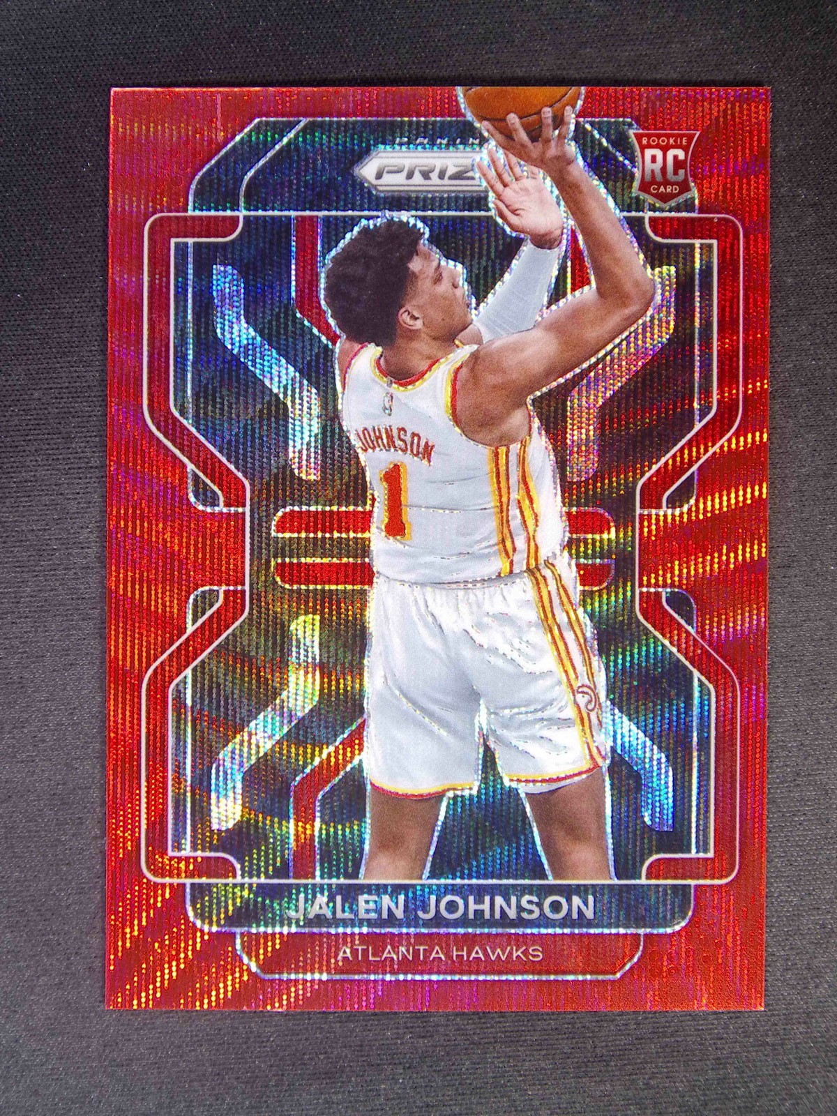 2021-22 Panini Prizm Jalen Johnson #305 RC Rookie Red Ruby Wave