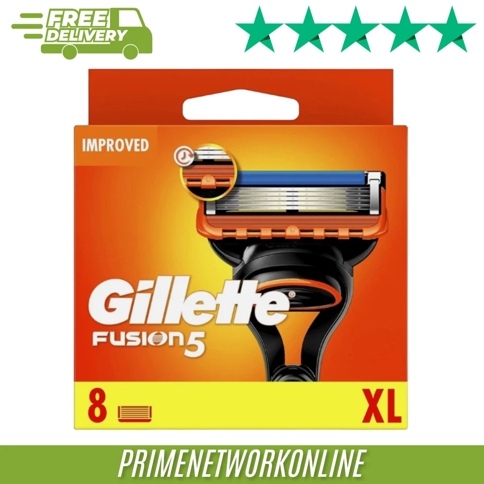 Gillette Fusion5 Razor Blade Refills – 4 / 8 / 16 / 24 / 32 Pack