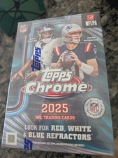 Topps Chrome NFL Football 2025 Box Red White Blue Refractors New