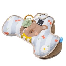 Coussin Tummy Time Bébé Ours – Coussin Ventral d’Éveil avec 2 Jouets Amovibles