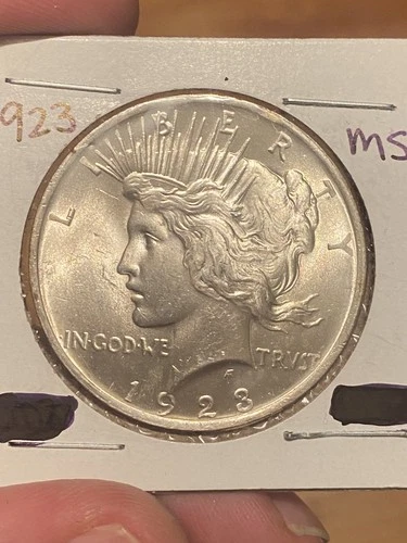 1923 $1 Peace Dollar Coin American Liberty MS+++ Condition! 90% Silver