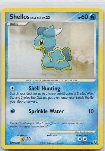 Shellos East Sea 106/132 Secret Wonders Common