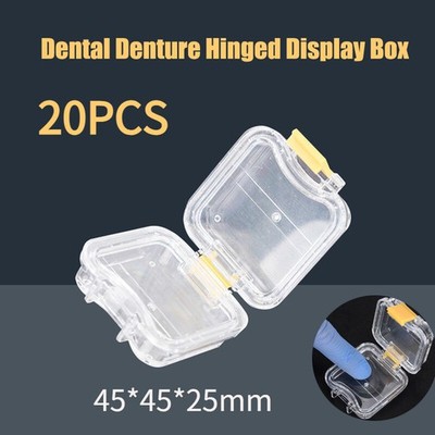 20PCS Dental Film Membrane Storage Denture Hinged Display Box 45*45*25mm Case