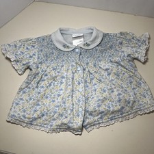 Vintage Carter Smocked Frilly Dainty Flower Coquette Grandma Cottage Core Shirt