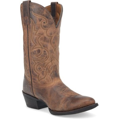 Laredo Maddie Tan Leather Round Toe Western Cowgirl Boots (USA Women Size)