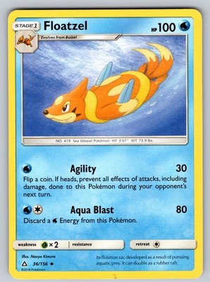Floatzel 36/156 Uncommon Ultra Prism Pokemon Moderately Played