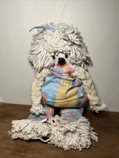 Vintage Creepy Ugly Clown Mop Doll Handmade 18” Read