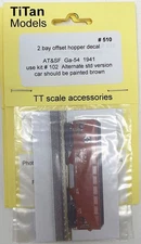TT Scale Titan Models Part 510 - TT Hopper Decals - ATSF Ga-54 1941