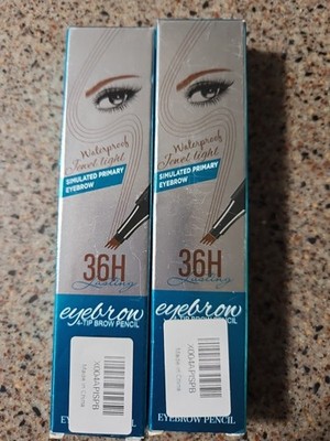 Qic 4 Tip Eyebrow Pencil Waterproof 36H- #3 Reddish Brown - 2 pack April 2027
