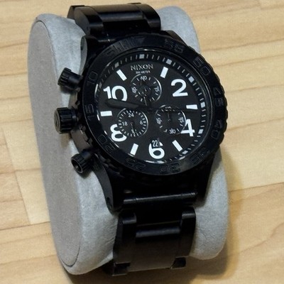 Nixon The 42-20 Chrono Minimize Black White Chronograph Men's