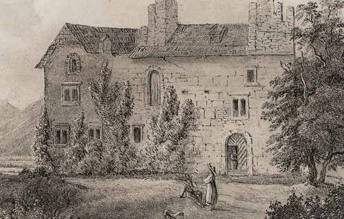 J. MÖSSMER (1780-1845), Schloss Habsburg im Aargau, um 1820, Galvanographie - Bild 3 von 5