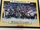 1991 PITTSBURGH PENGUINS TEAM SIGNED FRAMED 16X20 POSTER MARIO LEMIEUX JSA LOA — photo 6