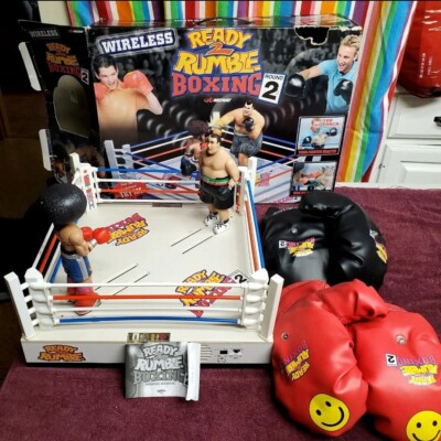 Rare Midway Wireless Ready to Rumble PS2 virtual boxing game RC 2001 Untested