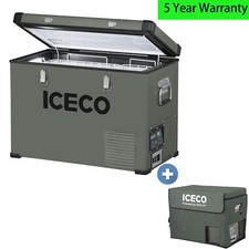 47QT 12 Volt Car Refrigerator Portable Freezer Fridge With Cover Camping Outdoor