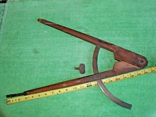 ANTIQUE LIGNIERES A. PARTS 18" MARITIME WINGED CALIPER COMPASS DIVIDER FRANCE
