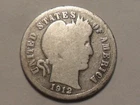 1912-S  NICE "BETTER DATE/MM" BARBER 90% SILVER DIME LOW MINTAGE 3,420,000!